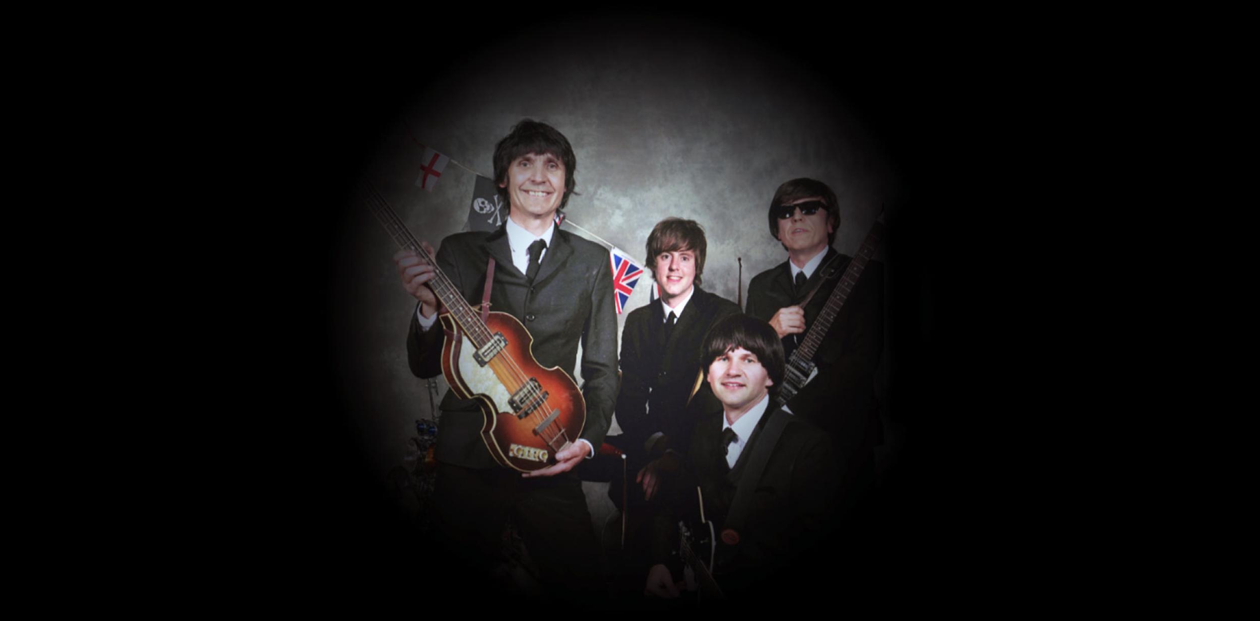 The Counterfeit Beatles - four people dressed as the band The Beatles