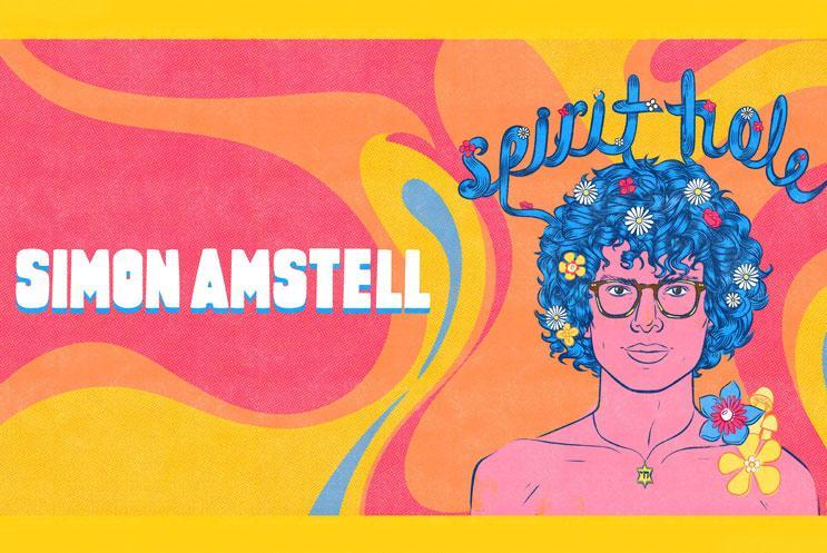Psychedelic illustration of Simon Amstell