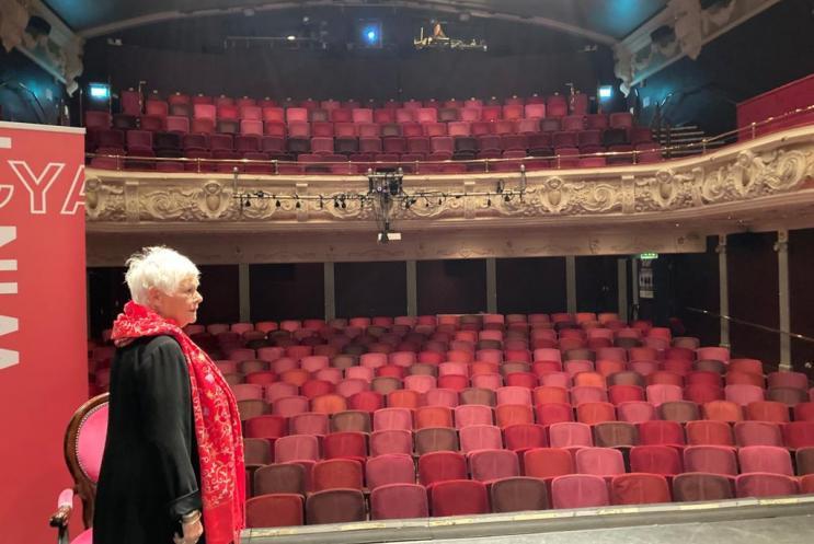 Judi Dench on stage at Theatre Royal Winchester