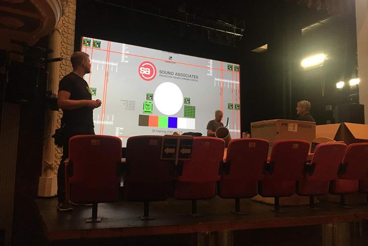 screen on stage